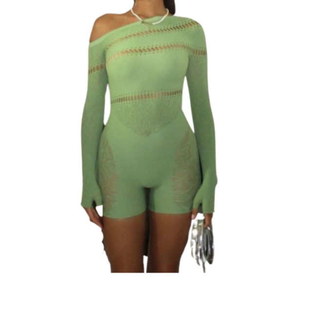 "Limelight" Sheer Romper