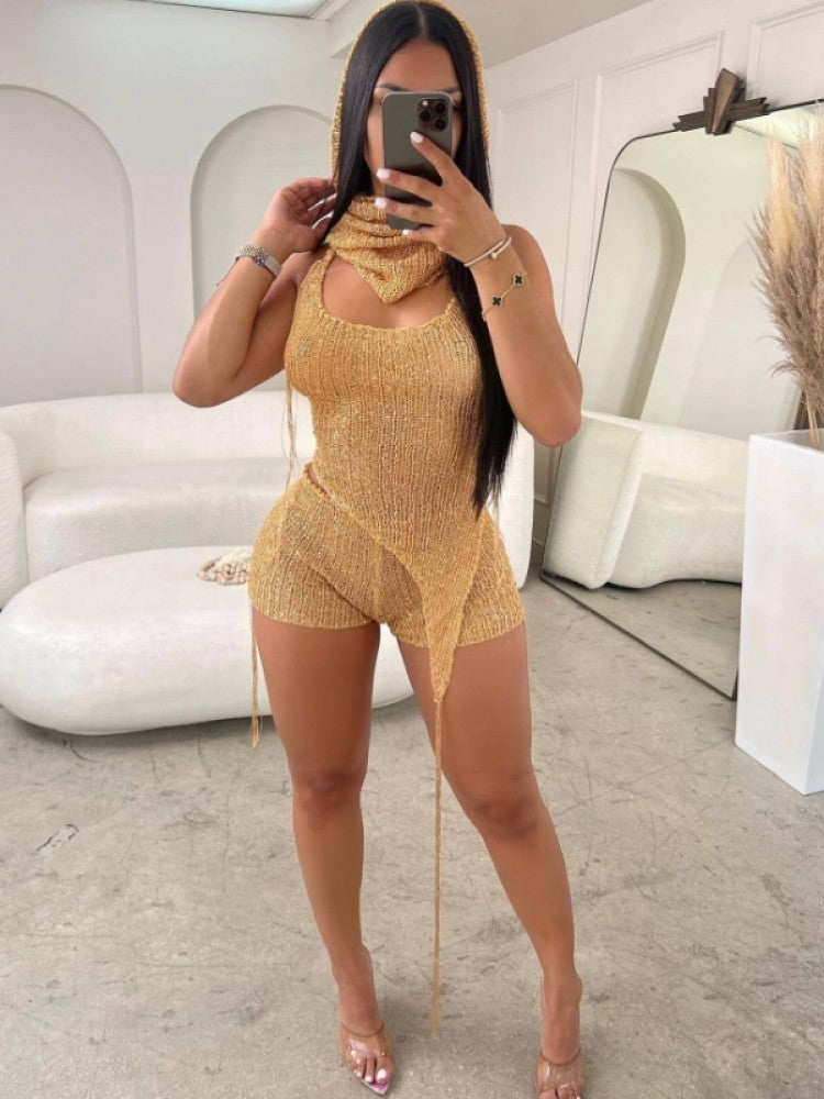 "Abu Dhabi" Metallic Three Piece Set