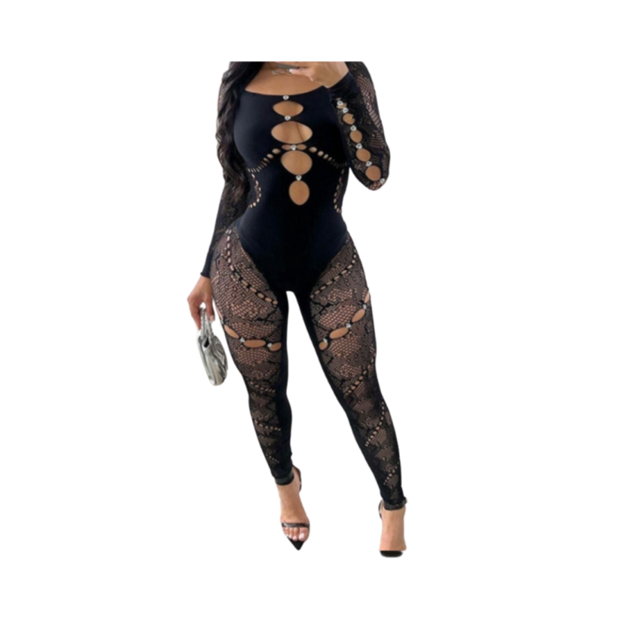 'Good Body" Black Off Shoulder Jumpsuit
