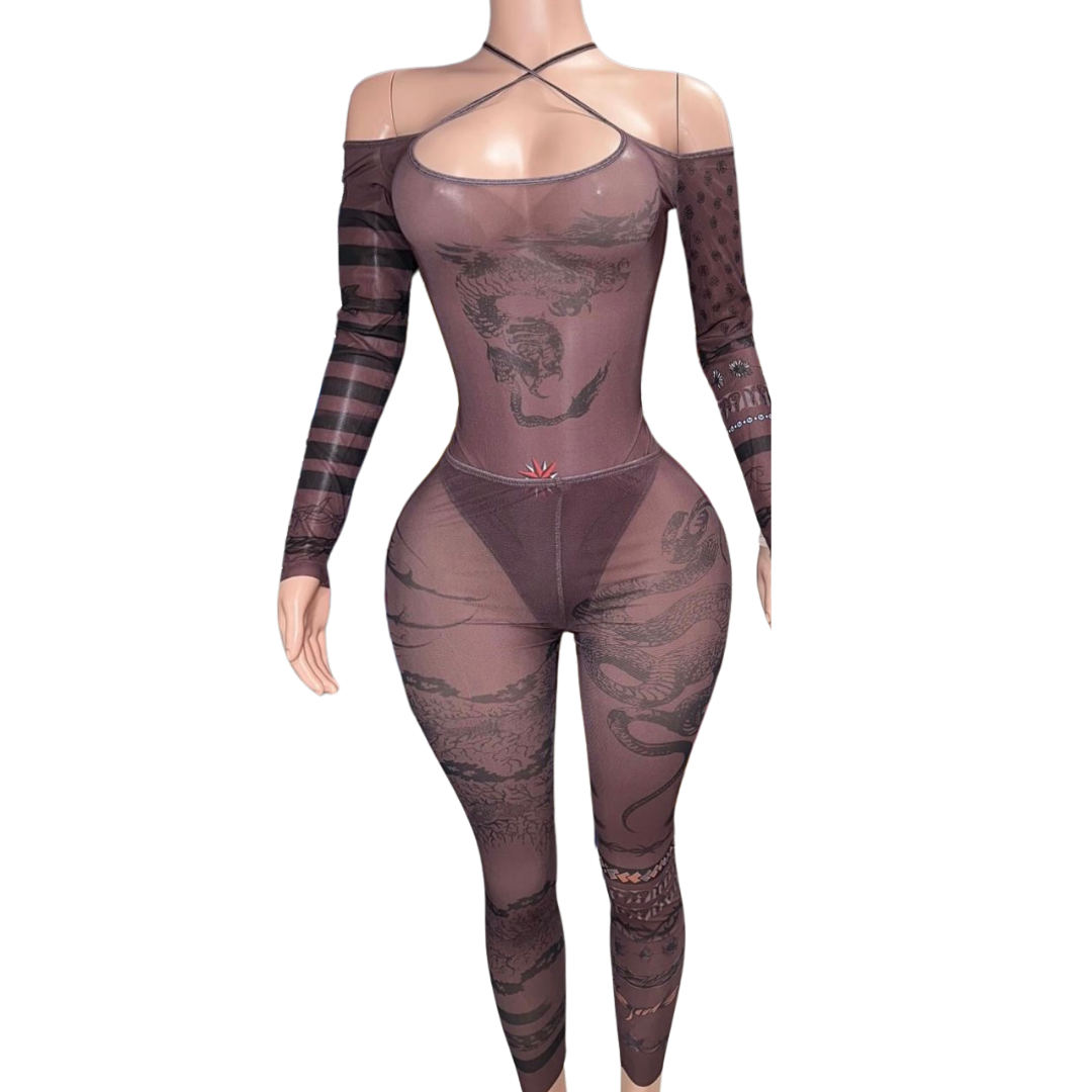 ‘Boujie B*’ Mauve Sheer Two Piece Set